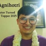 Anuj Agnihotri UPSC 2025 AIR 1 topper illustration showing doctor to IAS journey